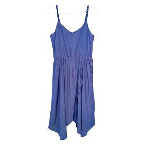 NEW Gap Womens Midi Dress With Braided Straps Navy Blue Size 02